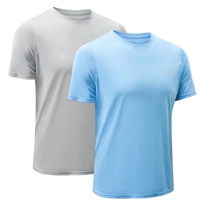 Image of MeetHoo Men’s Rash Vest, Guard UV T Shirt UPF 50+ Top Sun Protection Short Sleeve Tee for Surfing Running Swimming