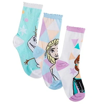Image of Disney Girls Frozen Socks (Pack of 3) White EU 31 34