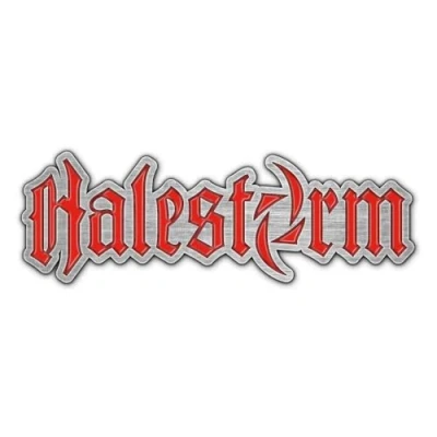 Image of Rock Off officially licensed products Halestorm Band Logo Pin Badge Taglia unica