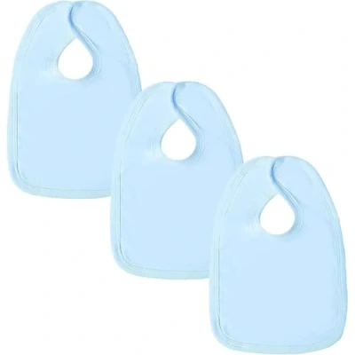 Image of Baby Bibs, Premium Cotton Dribble British Made for Boys &amp; Girls, Newborn 0 6 Months, 3 Pack, Blue