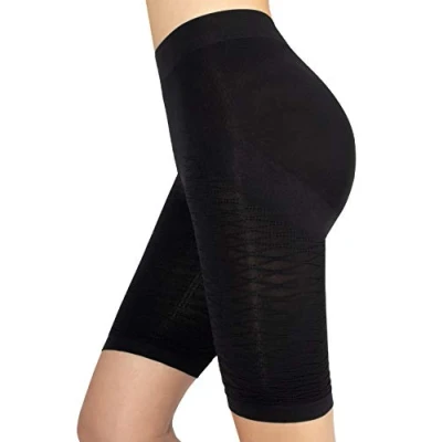 Image of CALZITALY Anticellulite Control Shaper Shorts with Massage Effect Skin, Black S, M, L, XL Made in Italy (L, Black)