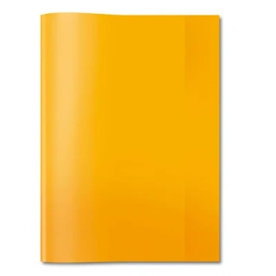 Image of HERMA 7494 Exercise Book Covers DIN A4 Transparent Made of Durable and Wipe Clean Polypropylene Film, Set 25 Protectors for Books, Orange