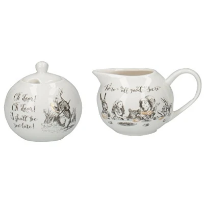Image of Alice In Wonderland Sugar Bowl &amp; Creamer