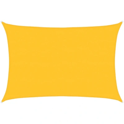 Image of vidaXL Sunshade Sail 160 g/m² Rectangular Yellow 5x6 m HDPE