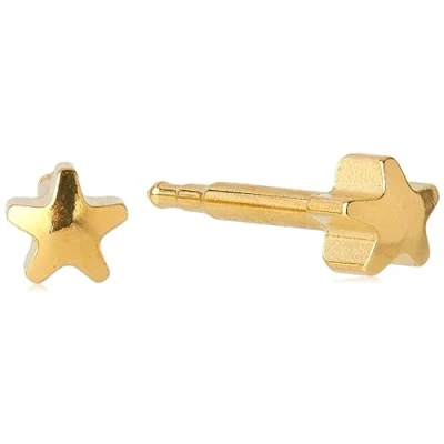 Image of Caflon Blu 24 Carat Gold Plated Star Shape Studs, 0.07 kg