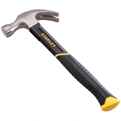Image of Stanley Fibreglass Shaft Curved Claw Hammer 570g