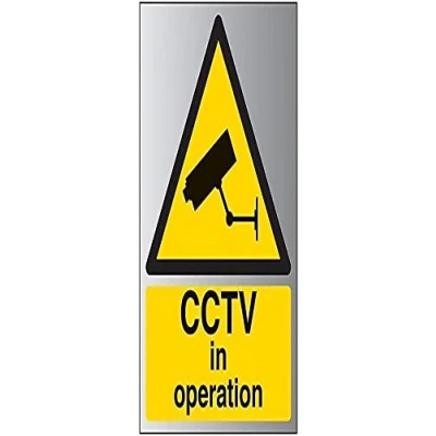 Image of V Safety Warning General CCTV In Operation Sign 150mm x 200mm 1.6mm Alu Rigid Plastic