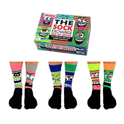 Image of United Oddsocks The Sock Exchange Out Of Office, UK 6 11 EUR 39 46 US 7 12, Multicoloured