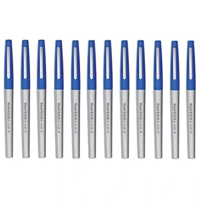 Image of Paper Mate Flair Ultra Fine Tip Felt Pen Blue Pack of 12