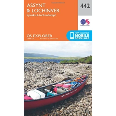 Image of Explorer 442 Assynt &amp; Lochinver Map With Digital Version
