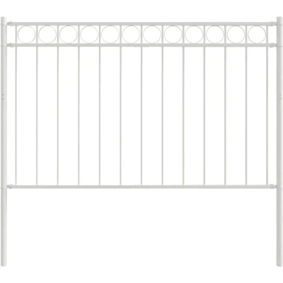 Image of vidaXL Garden Fence White 1.7x0.8 m Steel