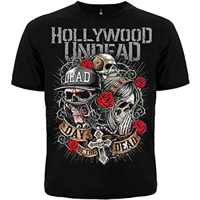 Image of Music Band Hollywood Undead Men&#039;s T Shirt Black Unisex Tee L
