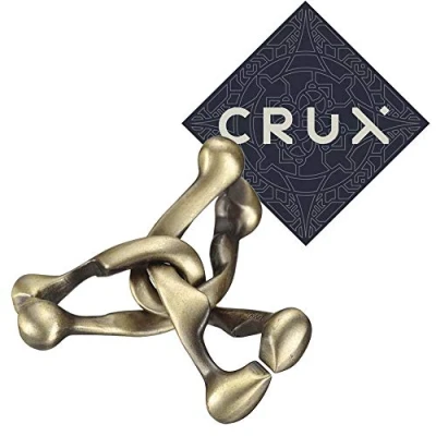 Image of Hanayama Cast Trinity Puzzle Level 6 of Grandmaster Difficulty Includes Crux Sticker