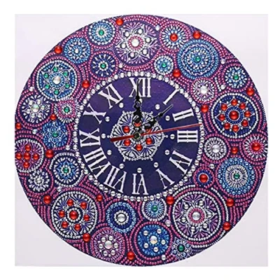 Image of liuwei 5D Diamond Painting Kits DIY Rhinestone Clock Part Drill Special Shaped Crystal Kit Art Craft for Home Wall Decor