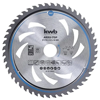 Image of kwb 216x30mm Circular Saw Blade for Smooth Cuts, Designed Cordless Tools