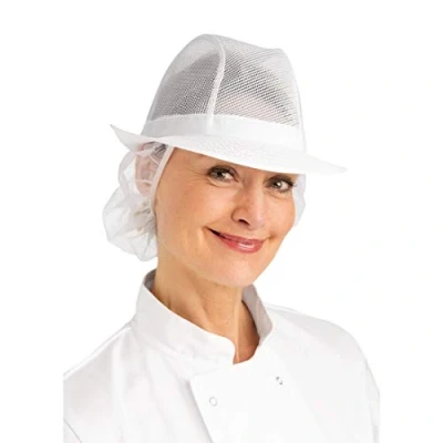 Image of A653 S Trilby Hat with Snood, White