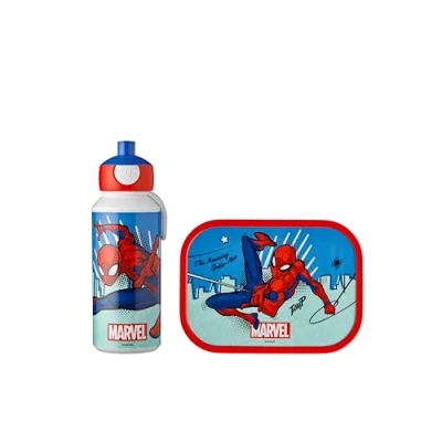 Image of Mepal Lunchset (School Cup &amp; Lunchbox) Campus Pop Up Spiderman