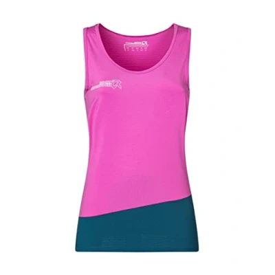Image of Rock Experience REWL00531 Merlin Woman Tank Vest Unisex 0834 Super Pink+1484 Moroccan Blue S