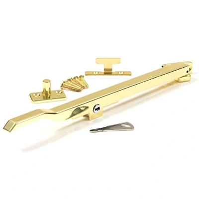 Image of Brass Casement Locking Stay Arm 10&quot; Window Handle