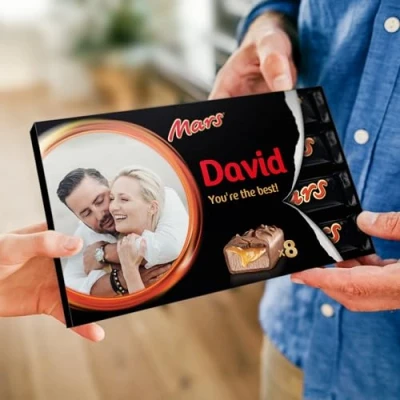 Image of Mars Personalised Chocolate Bar Customise your Giant Milk Gift Box, for Women, Men (Mars giftbox)