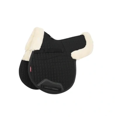Image of LeMieux Merino+ Half Lined GP Numnah Black/Natural Medium