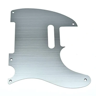 Image of Dopro Metal Aluminum Anodized Vintage 5 Hole Tele Pickguard for American/Mexican FD Telecaster Silver