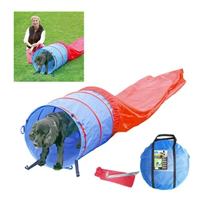 Image of PAWISE 11434 Agility Dog Tunnel Bag 5 Meter Red/Blue