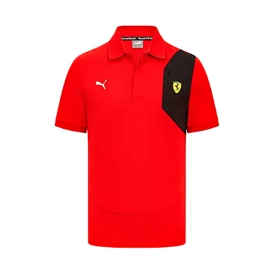 Image of PUMA Scuderia Ferrari Classic Logo Poloshirt Mens Red Official Fanwear Merchandise (XXL)