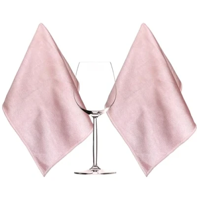 Image of HIDMD Extra Large Microfiber Glass Polishing Cloths Cleaning Cloth Streak Free Lint Bar Towel 40 X 60cm 2 Pack Pink