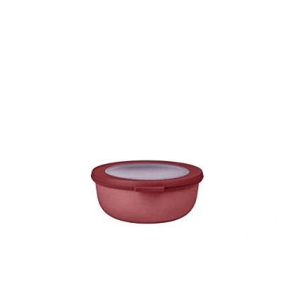 Image of Mepal Multi Bowl Cirqula Round Food Storage Container with Lid Suitable as Airtight Box for The Fridge &amp; Freezer, Microwave Servable Dish 1250 ml Vivid Mauve