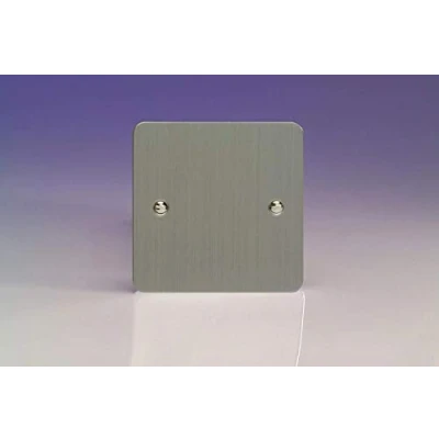 Image of Varilight 1G Blank Plate Ultra Flat Matt Chrome XFSSB