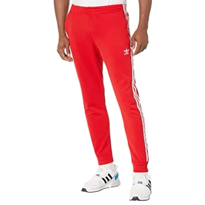Image of adidas Originals Men&#039;s Adicolor Classics Superstar Track Pants, Better Scarlet, XXL