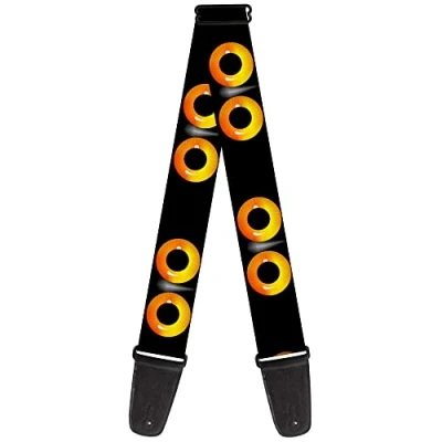 Image of Buckle Down Guitar Strap, Owl Eyes, 2 Inches Wide