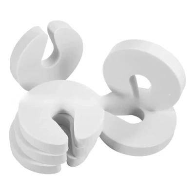 Image of 6 Pack Baby Door Guard &amp; Slam Stopper Foam Finger Protector Anti Pinch Safety for Children Soft Silencer Prevents Slamming Injuries