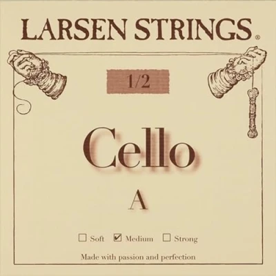Image of Larsen cello strings Original Fractional small sizes A 1/2 Medium