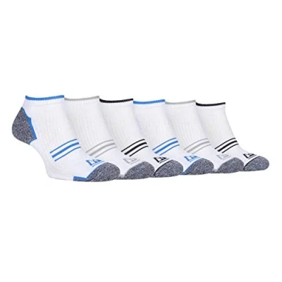 Image of Storm Bloc 6 Pairs Mens Breathable Cushioned Sole Running Low Cut Trainer Socks with Arch Support (6 11 uk, SBMS040WHT)