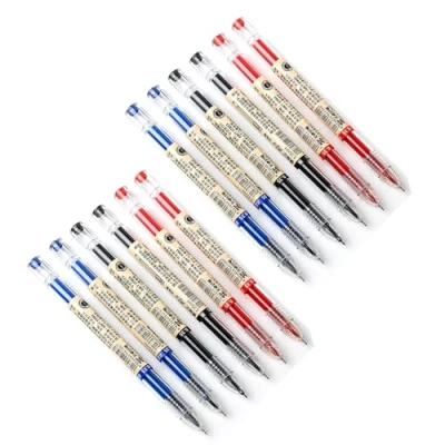 Image of Gel Ink Pen Quick Drying Liquid Pens fine point Japanese Style 0.38 mm Ballpoint Maker School Office student Exam Writing Stationery Supply Technical 12Pcs(4 Black 4Blue 4Red)