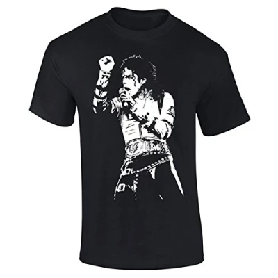 Image of Flip Mens Michael Jackson King of Pop Icon T Shirt Black (M)