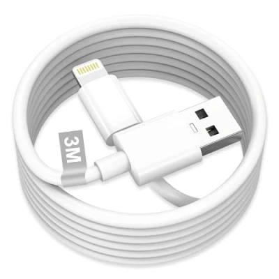 Image of iPhone Charger cable 3M [MFi Certified],Lightning Extra Long USB Fast Charge lightning to Charging Lead Wire for 14/13/12/11 Pro Max/XS/XR/8/iPad