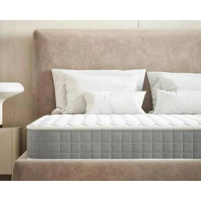 Image of Zebra Mattress Single 3ft Affordable Hybrid Spring &amp; Memory Foam Grey Quilted Bubble Design