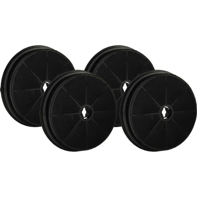 Image of 4x Activated Carbon Filter compatible with Hotpoint SL6PWH HA, SL9PWH SL9PIX SL9PBK HA Extractor Hood 19 cm Vhbw