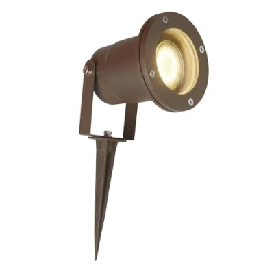 Image of Searchlight 5001RUS LED Spikey Spike Light, IP65, Rust Brown