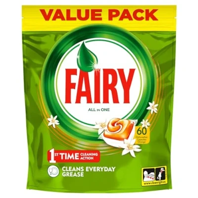 Image of Fairy Original All in One Dishwasher Tablets, Orange, 60 Capsules