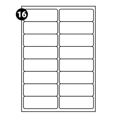 Image of 16 Labels per A4 Sheet, 100 Sheets 1600 in Total, Self Adhesive Address Mailing Labels, L7162 Compatible with Inkjet and Laser Printers Permanent