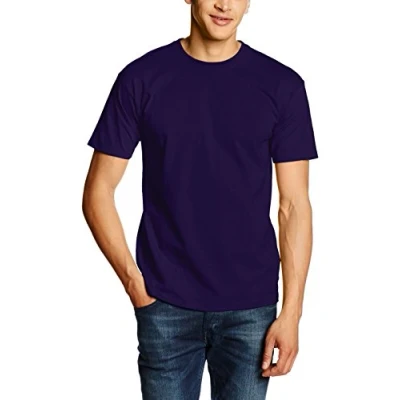 Image of Fruit of the Loom Men&#039;s Valueweight Short Sleeve T Shirt, Purple, XX Large