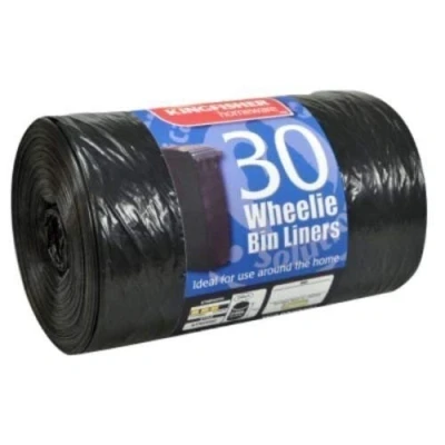 Image of Garden Mile® Heavy Duty 30x 220L Wheelie Black Bin Bags Durable Refuse Sacks for Recycling Strong Dustbin Liners Polythene Versatile Use Home, Business 19 Microns BB3