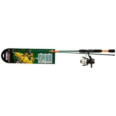 Image of Mitchell Target II Spinning Combo, Fishing Rod and Reel Predator Fishing, Ready to Fish Kits Include Rods Reels Pre Spooled With LinePike/Perch/Zander, Unisex, Black, 1.8m 5 20g