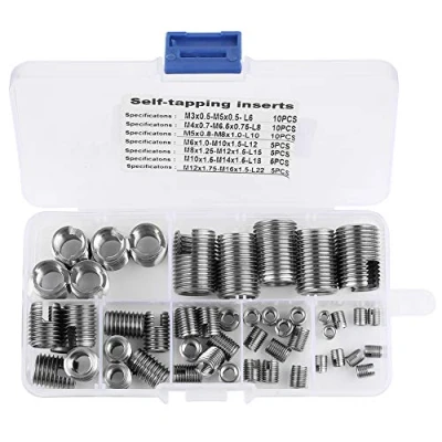 Image of 50pcs Stainless Steel 302SS Inner Thread Self Tapping Inserts Reinforce Repair Tool
