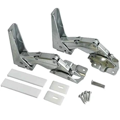 Image of SPARES2GO Integrated Upper &amp; Lower Door Hinge Kit for Ignis Fridge Freezer