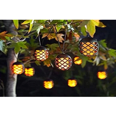 Image of Smart Garden Products Ltd 1060305 Solar Cool Flame String Lights Black (10 Bulbs)